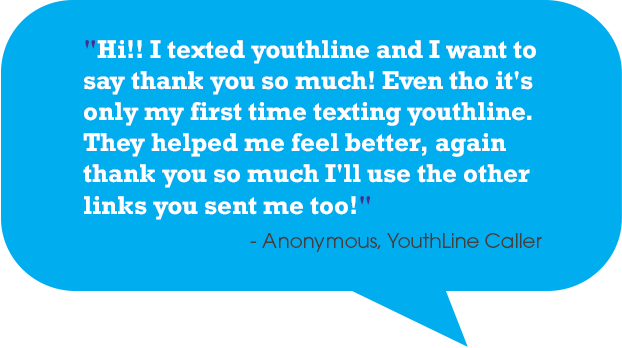 YouthLine Quote "YouthLine is a once in a lifetime opportunity to help others and learn about yourself!" - YouthLine Volunteer<br />